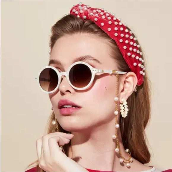 Lele Sadoughi Accessories - LELE SADOUGHI Raspberry Pearl Knotted Headband